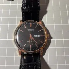 ORIENT クォーツ腕時計 ブラック文字盤