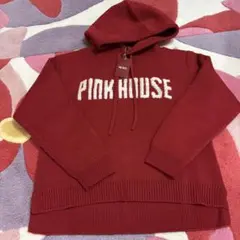 【美品】ピンクハウス くすみ赤 ロゴ刺繍 フード付きニットパーカー/2022年 ロゴ入りニットパーカー*〜 | ピンクハウス | 松坂屋名古屋店公式 SHOP