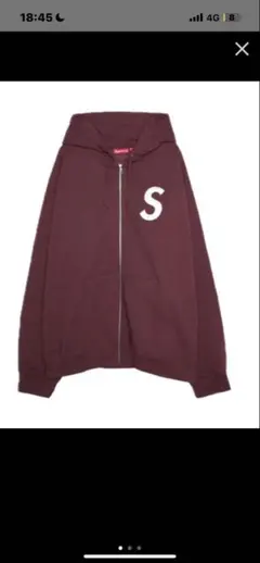 24FW Supreme Sロゴ ジップアップ スウェット パーカーカイ様専用