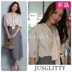 【新品】ジャスグリッティー　ボウタイゆるブラウス　アプワイザーリッシェ イエナ