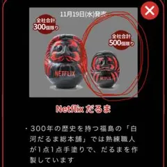 【限定品】NETFLIXコラボ だるま 15cm 限定500個販売