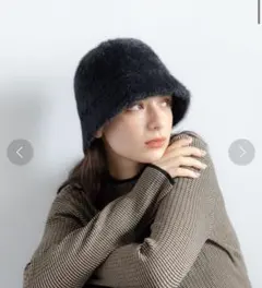 美品 LAKOLE シャギーベルハット