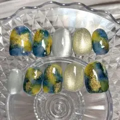 現品　ニュアンスネイル　インクネイル　韓国　マグネットネイル　星月夜　絵画ネイル