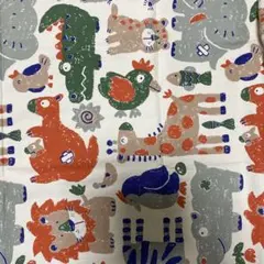 動物柄プリント綿生地