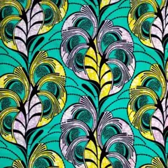 アフリカンプリント 1ヤード　ペパーミントグリーン アフリカ布 綿 247