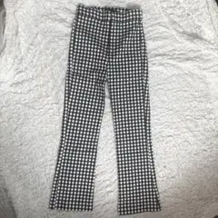 ZARA | ザラ | ギンガムチェック ミニフレアパンツ | ブラック