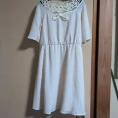 Chestty ホワイト フレアワンピース Мサイズ