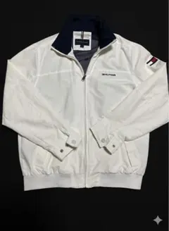 TOMMY HILFIGERホワイト ナイロン ジップアップジャケット