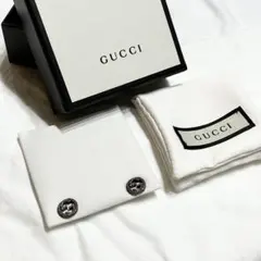 【美品】〔グッチ インターロッキング〕スタッズピアスGUCCI