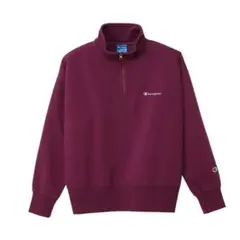 Champion バーガンディ ハーフジップ トレーナー L