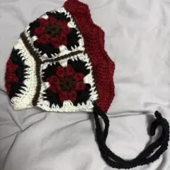 ベビー　かぎ針編みボンネット