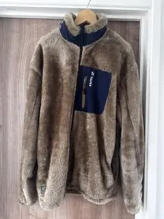 TULTEX フリースジャケット Lサイズ ブラウン/ネイビー