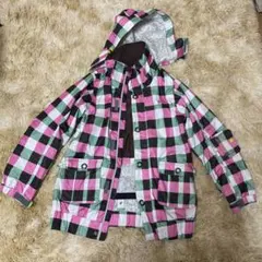 チェック柄スノーボードジャケット（女性用）