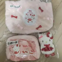 ハローキティ トートバッグ・ポーチ・マスコット 3セット 一番くじ