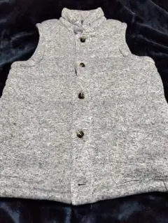 グレー ノースリーブジャケット