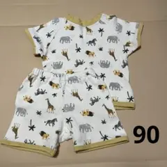 アプレレクール ベビーパジャマ 半袖 短パン 動物柄 90cmのサムネイル