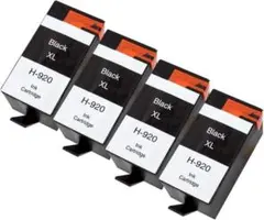 920XL 互換性 インクカートリッジ (PGBK/顔料ブラック)4本セット