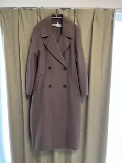 ZARA グレージュ ダブルブレスト ロングコート