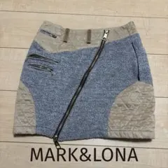 マークアンドロナ レディース スカート 36 ウール ジップ　ゴルフ　日本製