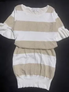 Rady ラメ入りストライプワンピース