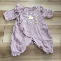 milimili 花柄刺繍フリル ロンパース カバーオール ミリミリ 50-60