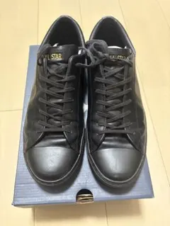 コンバース オールスター クップ　レザー　ブラック ローカット　28cm