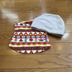 mont-bell フリース帽子とネックウォーマーセット