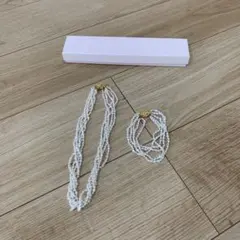 淡水パール ネックレス ブレスレット セット