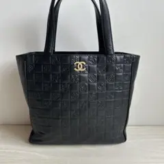 【美品】CHANEL シャネル アイコンライン トートバッグ ココマーク 黒