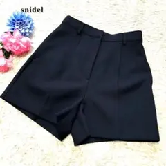 【現行✨極美品】スナイデル　ピンタックショートパンツ　ブラック　S　ポケット付きのサムネイル