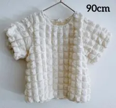 ポップコーン トップス 半袖 90cm ホワイト韓国子供服 輸入子供服 女の子