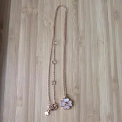 【美品】ケイトスペード ピンクゴールド 花形ペンダント ネックレス