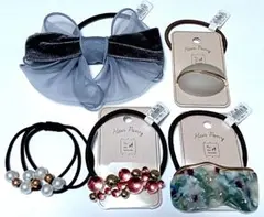 ヘアアクセサリー　ヘアゴム　5個セット　まとめ売り