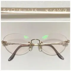 値下げ　パーツの一部にK14WGを使用　老眼鏡　ホワイトゴールド 値下げ パーツの一部にK14WGを使用 老眼鏡 ホワイトゴールド