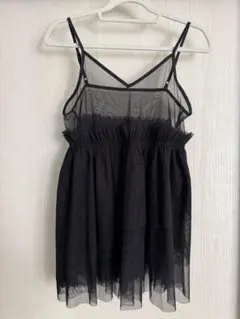 チュールキャミソール earth music＆ecology 新品 ビスチェ