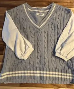 グローバルワーク　長袖　ニットベストセット　120センチ