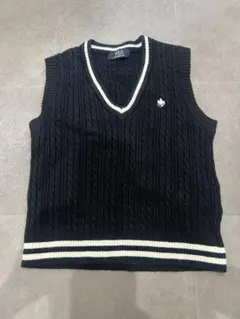 POLO ニットベスト ブラック　100