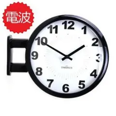 TIMEDECO 両面壁掛け時計 電波時計 ブラックのサムネイル