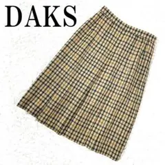 DAKS プリーツスカート ベージュチェック 63-90 B3159のサムネイル