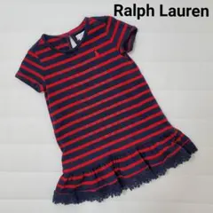 ラルフローレン Ralph Lauren 半袖 ワンピース ボーダー18M 美品