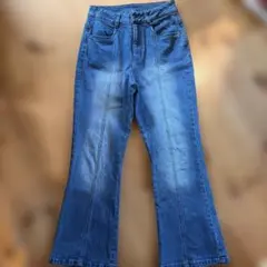 センターシーム フレアデニムパンツのサムネイル