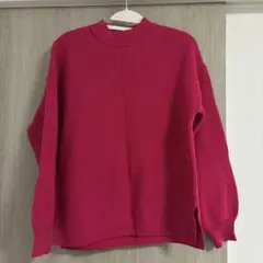 しまむら　長袖ニット セーター ピンク