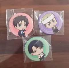 進撃の巨人 すき家 缶バッジ ３個セット (エレン・リヴァイ・エルヴィン)