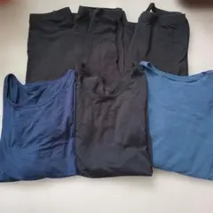 UNIQLO ヒートテックキッズ長袖インナー、レギンス 140　6点セット