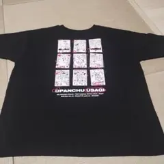 おぱんちゅうさぎ Tシャツ 黒のサムネイル