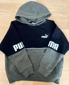 PUMA パーカー 120cm 黒/オリーブ