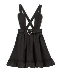 夢展望 DEARMYLOVE うさ耳サスペンダースカート 黒のサムネイル