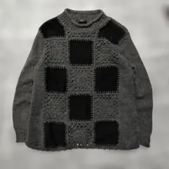 00's vintage　ハイネック カジュアル チェック柄 ニットセーター