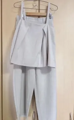 しまむら 田中里奈 mysa ベージュ セットアップ パンツとトップス