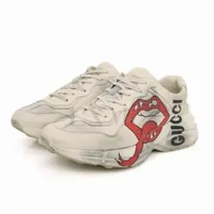 GUCCI スニーカー　ライトン　リップロゴ　ヴィンテージ加工　27センチのサムネイル